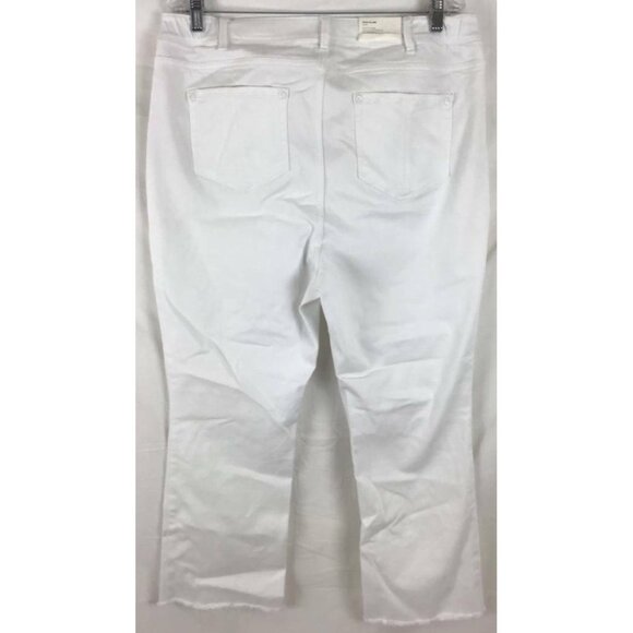 J JILL Denim Jean 16 White Kick Flare High Rise - Picture 5 of 12